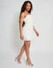 Public Desire Lace Up Corset Bodice Textured Mini Dress In White