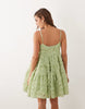 Dream Sister Jane Clover Organza Detail Scoop Neck Cami Mini Dress In Light Green