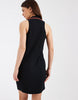 Fred Perry Sleeveless Pique Polo Mini Dress In Black
