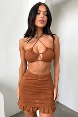 Zaya Skirt - Brown