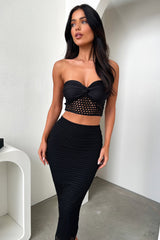Topaz Crop - Black