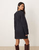 Calvin Klein Jeans Structured Denim Mini Dress In Indigo Rinse