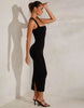 Oh Polly Modal Square Neck Maxi Dress In Black