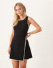Nobody'S Child Petite Whipstitch Knit Sleeveless Mini Dress In Black