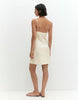 Pull&Bear Satin Mini Dress With Straps In Beige