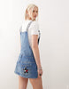 Tommy Jeans Tommy Girl Denim Dungaree Dress In Dark Wash