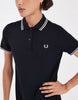 Fred Perry Twin Tipped Polo Dress In Navy With Pink Tipping