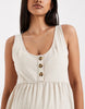 Mamalicious Maternity 2 Function Nursing Button Through Mini Sundress In Cream