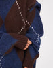 Muse Assembly Knitted Lucie Mini Dress In Brown Blue Check
