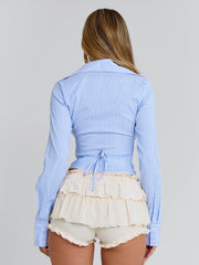 Lucy's ALYISSIA TOP BLUE STRIPE