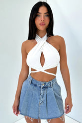 Jena Crop - White