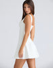 House Of Cb Amelie Vintage Ivory Stretch Flare Mini Dress In Vintage Ivory