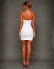 Vesper Back Strap Detail Mini Dress In Ivory
