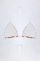 Triangle Bikini Top in Cherry Red