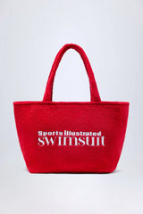 Towelling Tote Bag in Fiery Red