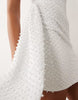 Oh Polly Embellished Square Neck Draped Detail Mini Dress In White