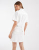 Levi'S Denim Button Up Mini Shirt Dress In White