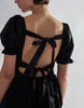 Glamorous Ruffle Trim Babydoll Mini Dress In Black