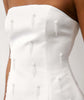 Six Stories Embellished Diamante Mini Dress In White