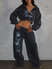 Lucy's NYA CROPPED HOODIE VINTAGE NAVY