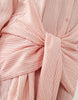 Missyempire Cotton Blend Tie Front Detail Button Through Shirt Mini Dress In Pink Stripe