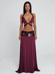 Lucy's ALUNA TOP BURGUNDY