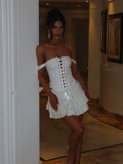 Lucy's QUINTANA MINI SKIRT WHITE