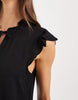 Vero Moda Frill Trim Babydoll Mini Dress In Black