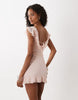 Motel Lanaila Lace Mini Dress In Soft Pink