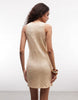 Monki Knitted Mini Dress With Sequin Detail In Gold