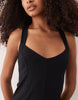 Rib Seam Detail Halter Mini Dress In Black