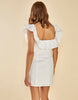 Glamorous Ruffle Square Neck Mini Dress In White