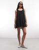Collusion Swing Beach Dress In Black