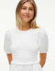 Tommy Jeans Back Tie Smock Slim Poplin Mini Dress In White