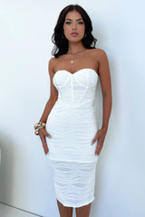 Zeline Midi Dress - White