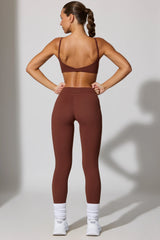 Full Length Leggings with Pockets in Brown