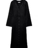 Na-Kd Knitted Wool Blend Cardigan Maxi Dress In Black