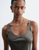 & Other Stories Mini Satin Slip Dress In Brown Mole