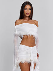 Lucy's GILDA MINI SKIRT WHITE