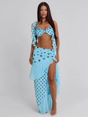 Lucy's FARWIN TOP BLUE POLKA DOT