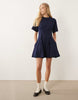 Polo Ralph Lauren Knit T-Shirt Day Dress In Navy