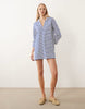 Polo Ralph Lauren Knit Striped Tunic Dress In White And Blue