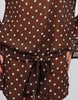 Simmi London Polka Dot Beach Chiffon Mini Dress In Brown