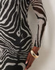 Mesh Mini Dress In Zebra Print