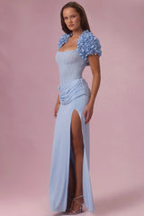 Cropped Bolero in Powder Blue
