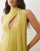 Sculpting Maxi Dress With Scarf Detail In Olive
