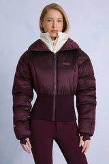 Waterproof Layered Ski Jacket in Burgundy