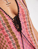 Free People Almalfi Twist Mini Dress In Pink Pop