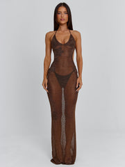 Lucy's ESMERALDA MAXI DRESS CHOCOLATE