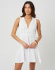 Brave Soul V-Neck Sleeveless Midi Dress With Tie Details In White